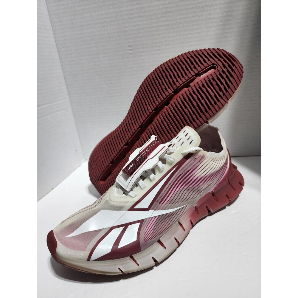 Reebok Men Sz 10 Cottweiler Zig 3D Storm White Red Stucco Running Shoes Sneaker